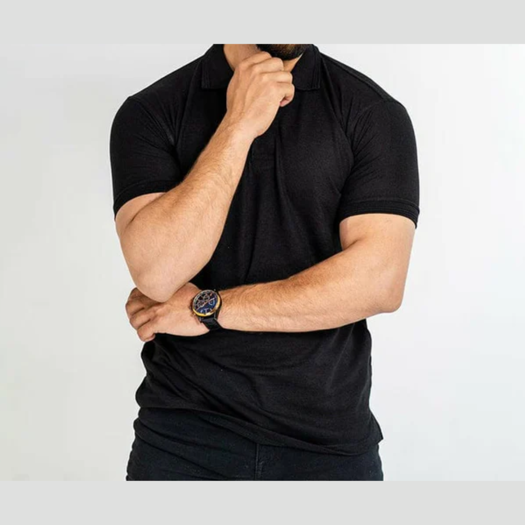 Unisex Solid Color Polo Shirt – Classic Fit Half Sleeve Casual Tee