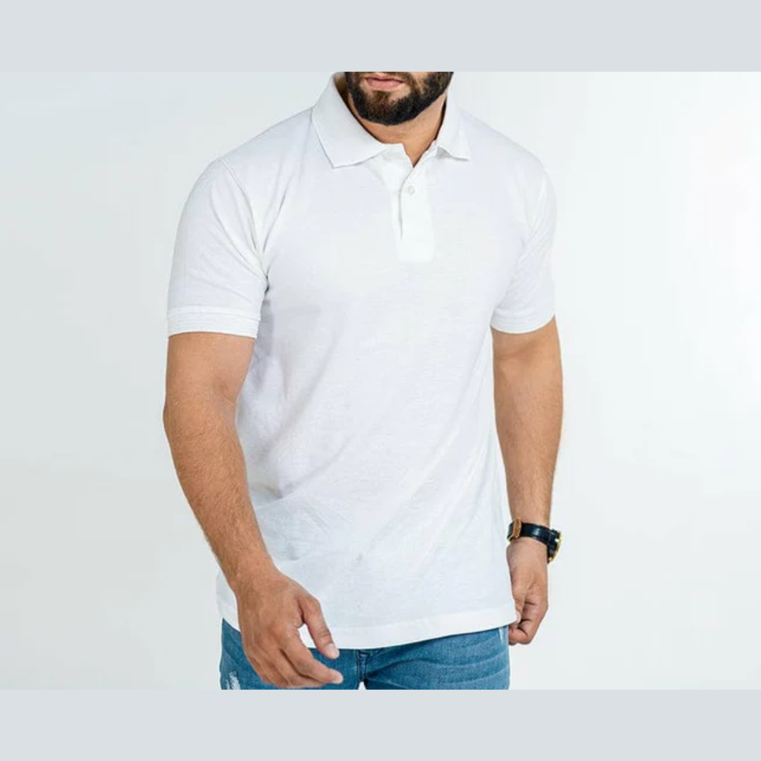 Unisex Solid Color Polo Shirt – Classic Fit Half Sleeve Casual Tee