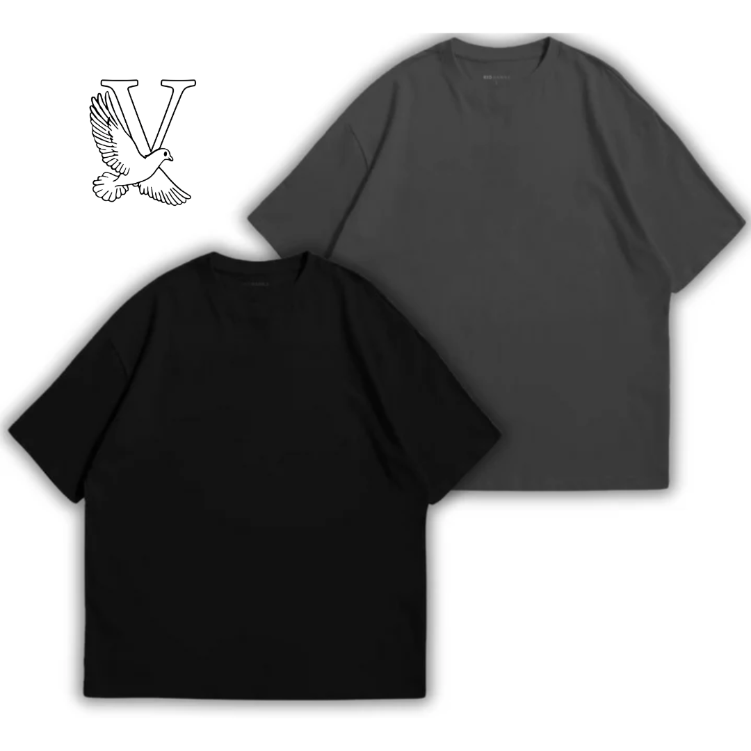Unisex Oversized Drop Shoulder T-Shirt – Solid Color