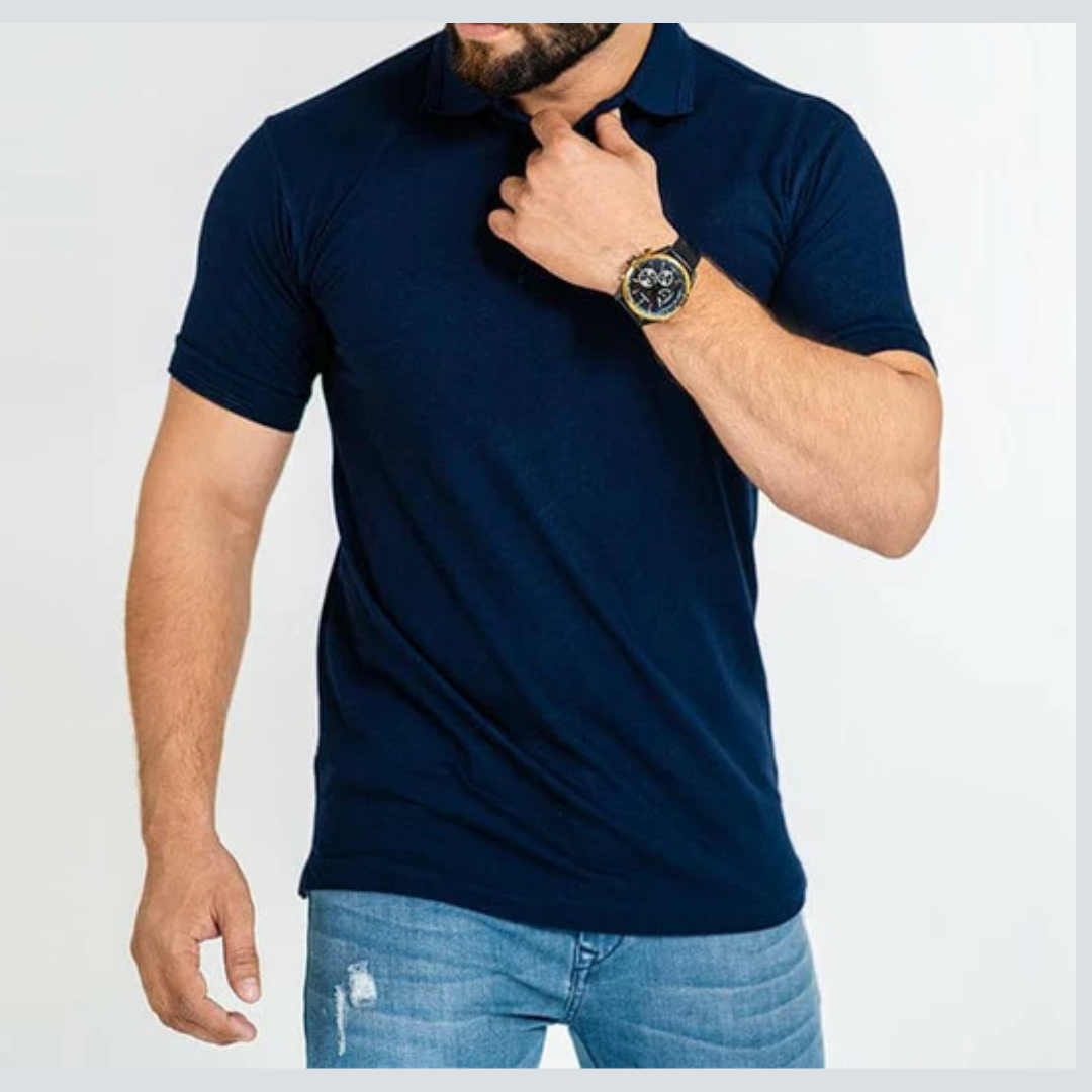 Unisex Solid Color Polo Shirt – Classic Fit Half Sleeve Casual Tee