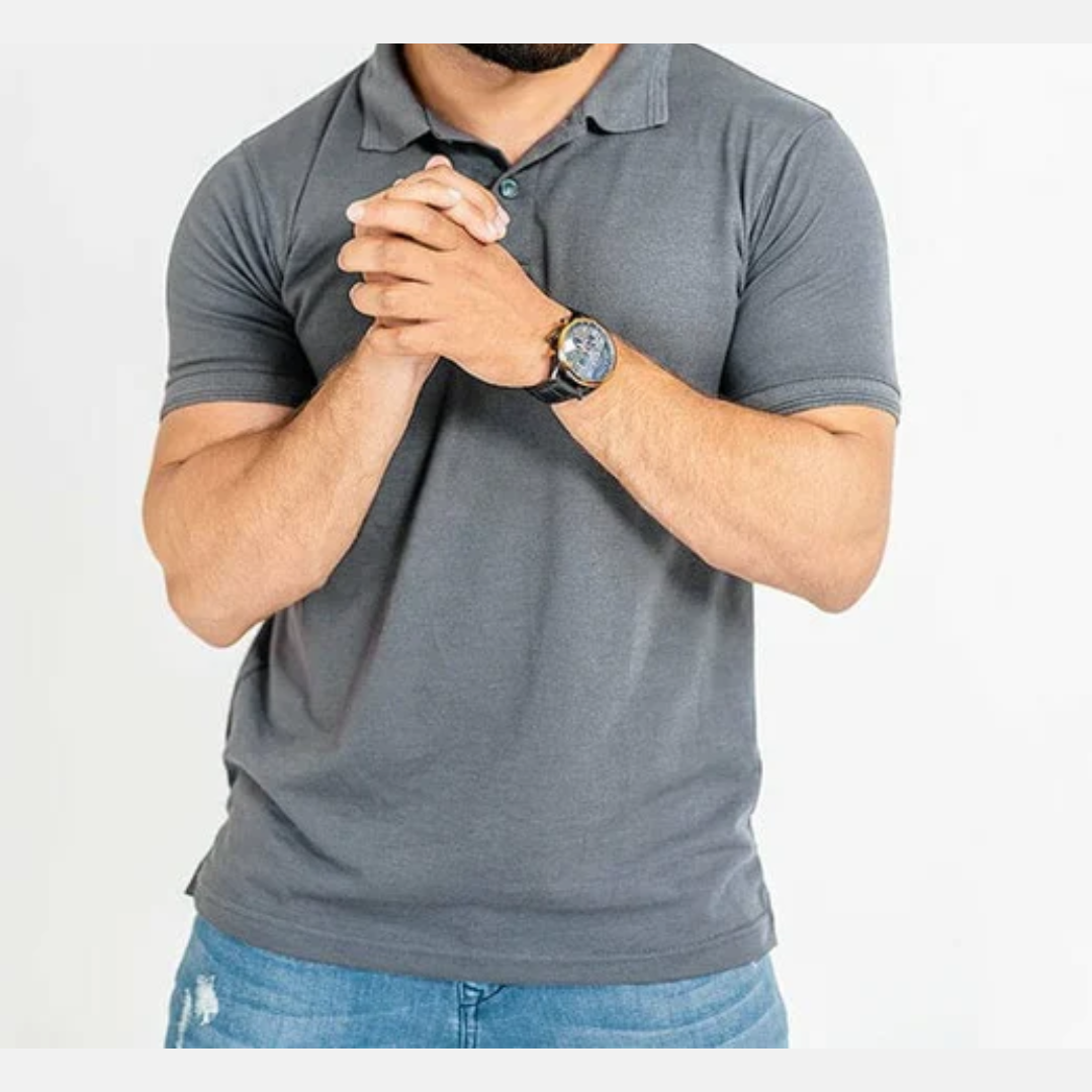 Unisex Solid Color Polo Shirt – Classic Fit Half Sleeve Casual Tee