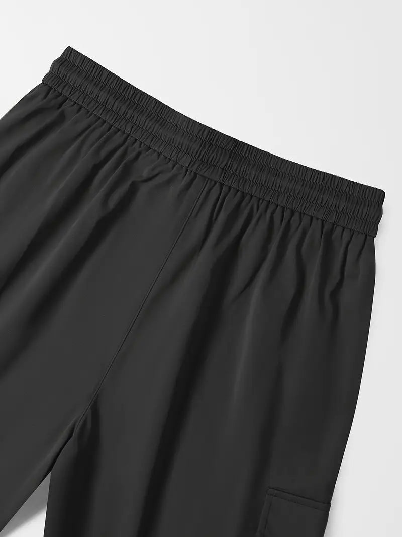 Men's Skinny Cargo Joggers – Drawstring Waist, Multi-Pocket