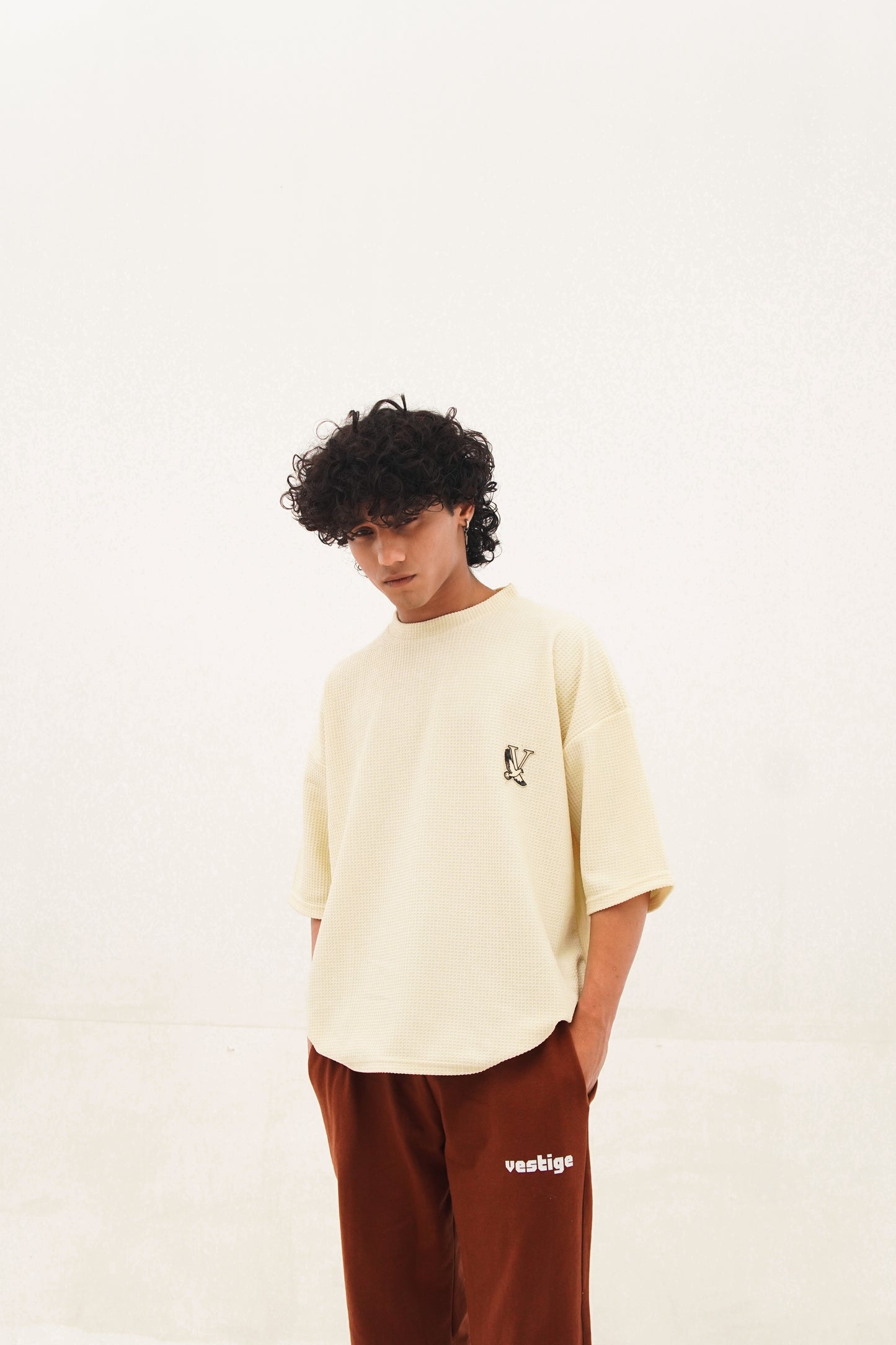 Drop Shoulder Knitted Tee