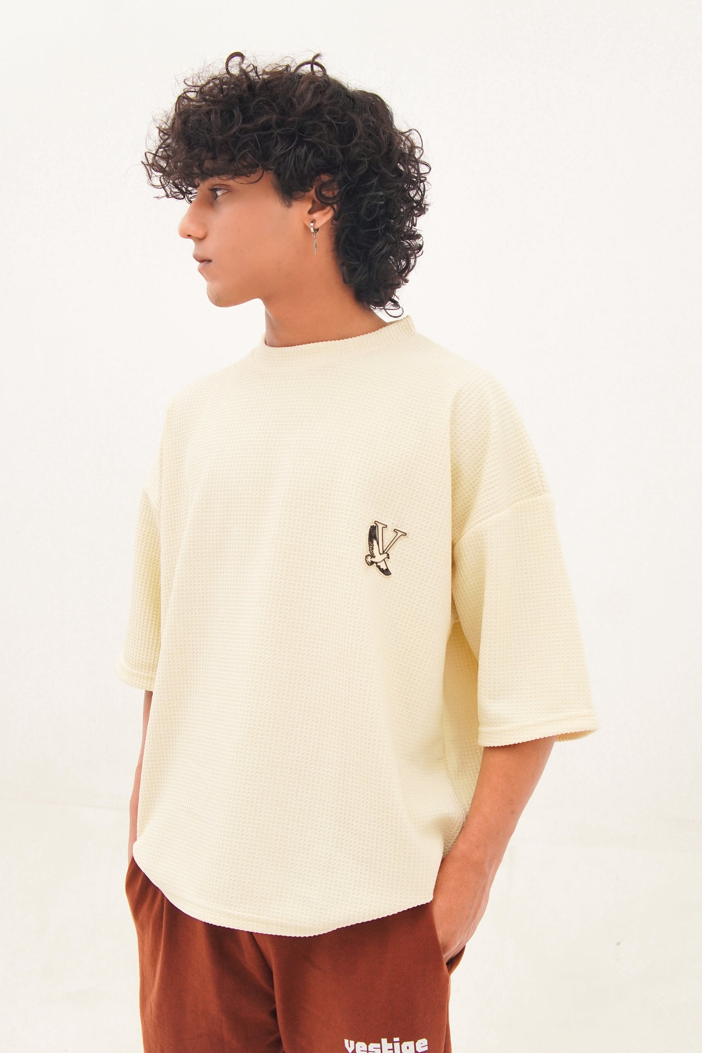 Drop Shoulder Knitted Tee
