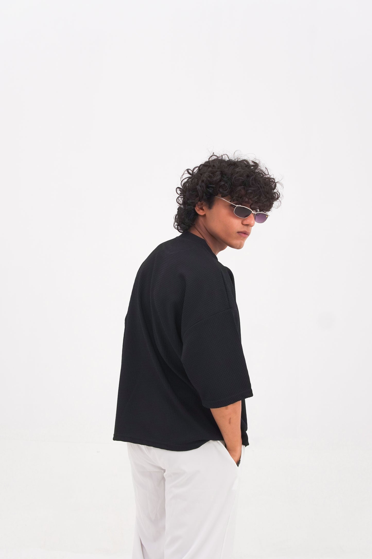 Drop Shoulder Knitted Tee