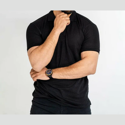 Unisex Solid Color Polo Shirt – Classic Fit Half Sleeve Casual Tee